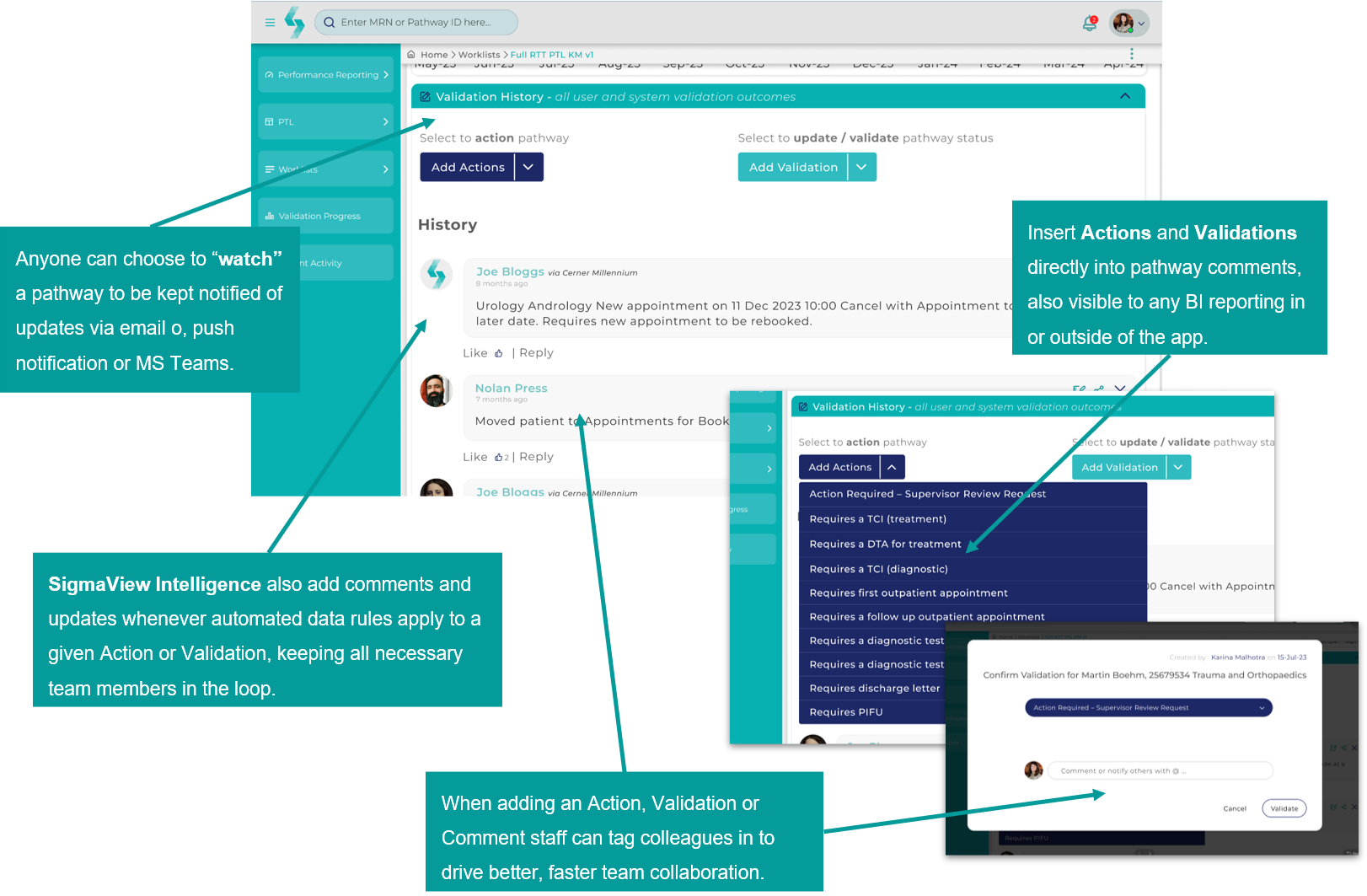 Sigma View collaboration interface